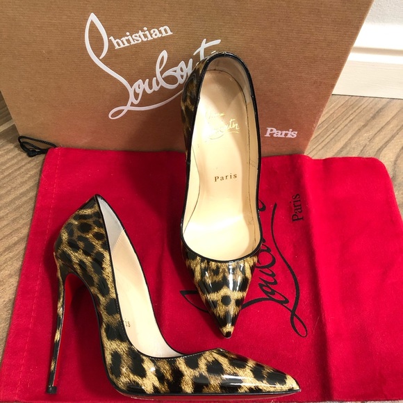 Christian Louboutin So Kate Leopardino Heels 34 4 - Picture 2 of 7